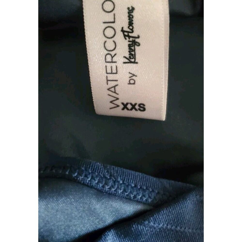 NWT $84 Kenny Flowers The Ravello Textured V front Bikini Bottom Navy Size XXS - Picture 12 of 12